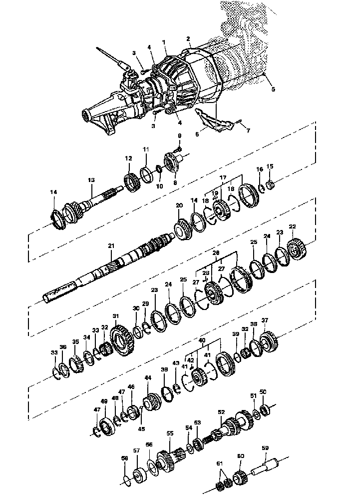 Схема коробки передач нива